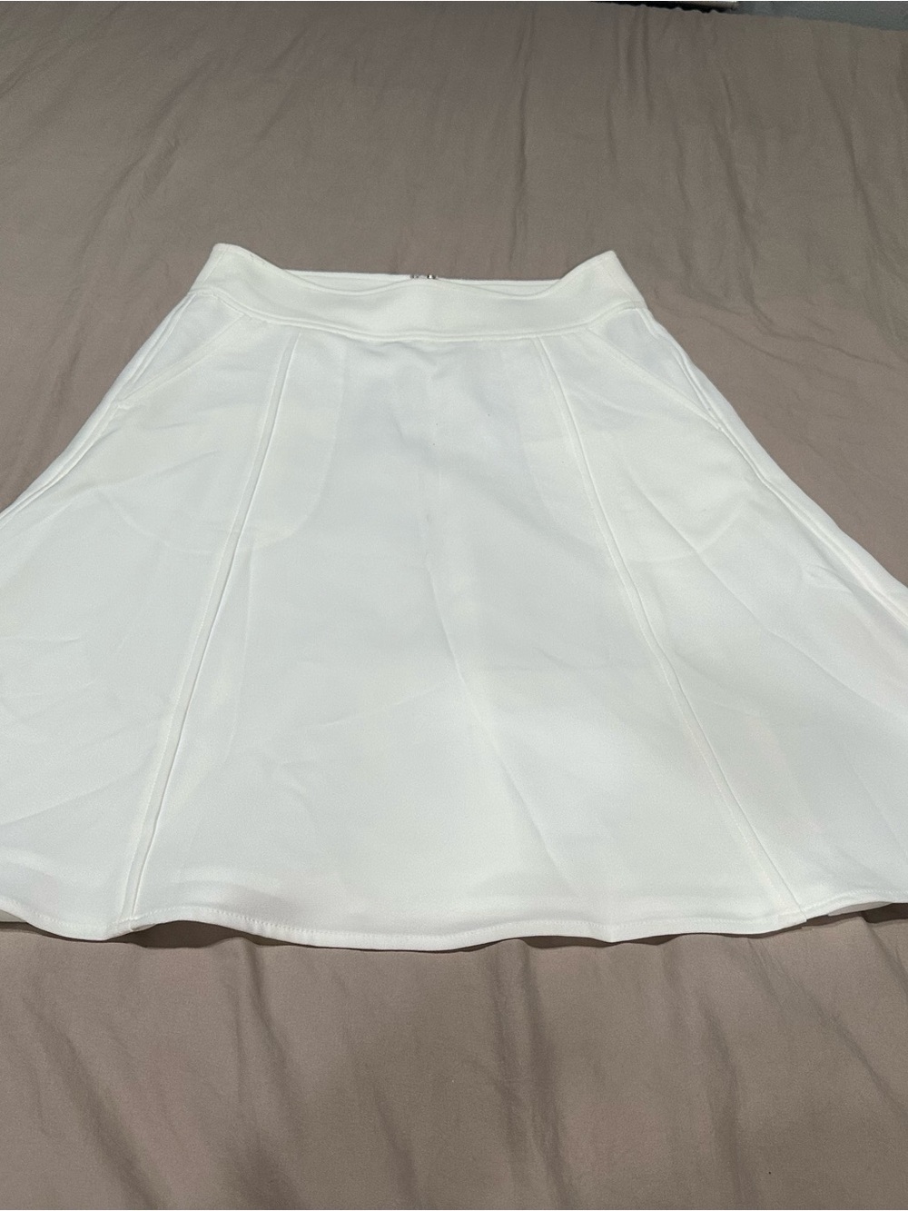 Calvin Klein White Flared Circle Skirt